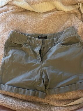 Dalia Collection Gray Roll-Cuff Casual Shorts